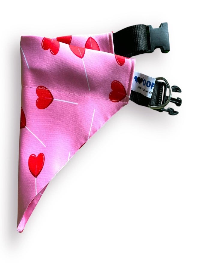 W Offers Ultra Premium Satin Dog Collar Bandana, an Ideal Accessory for Medium and Large Dogs. It Includes a Slip-on Bandana and an Adjustable Collar with a D-Ring. (L, Cupid) - Image 4